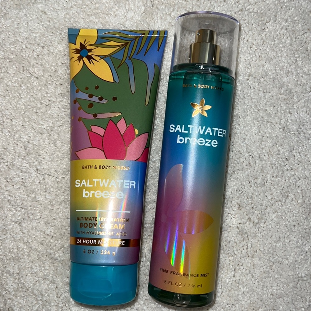 saltwater breeze body mist and ultimate hydration cream
